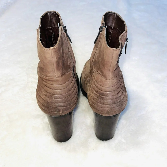 Sam Edelman Fowler Brown Leather Block Heel Ankle Boots 10 Women’s - Picture 11 of 16